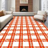 Traditional Tartan Grid with Vibrant Seasonal Colors(Orange)