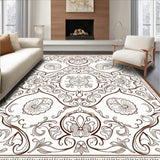 Elegant Scrollwork Botanical Enchanted Tapestry(Brown)