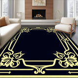 Art Lattice with Stylized Floral Accents and Symmetrical Layout (Black) - ODIKA