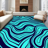 Abstract Nautical Wave Swirl Featuring Deep Tones (Cyan)
