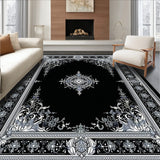 Elegant Coffin Shaped Decorative Rug With Mystical Gothic(Silver)