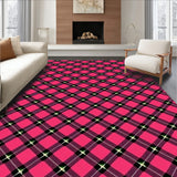 Winter Highland Tartan Plaid with Classic Heritage Motifs(Pink)