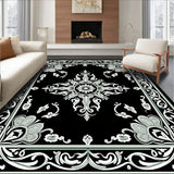 Ornate Medallion with Intricate Scrollwork Flourishes(Black)