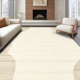 Chic Tufted Area in Neutral Beige with Stylized Design(Beige)