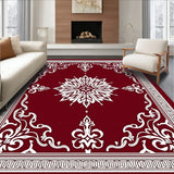 Elegant Snowflake Damask Traditional Winter(Red)
