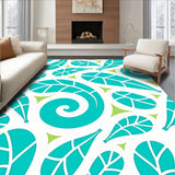 Tropical Seashell Mosaic Flowing Artistic (Turquoise)