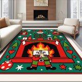 Merry Fireside Gathering Family Tradition Tapestry(Red)