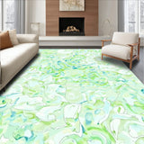 Cloudburst Contour Abstract Swirl Dreamscape Design(Green)