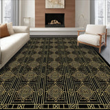 Chic Gold Geometric Texture(Black)