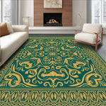 Bohemian Paisley Swirl with Teardrop Feather (Green) - ODIKA