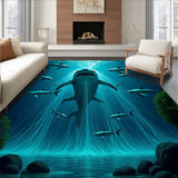 3D Illusion Abyss Trap Waterfall Visual(Blue)