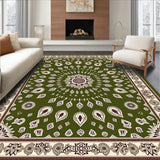 Paisley Teardrop Motif with Traditional Swirl Accents(Green)