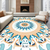 Boho Chic Sunburst with Radiating Petal Formations (Blue)