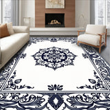 Interlocking Floral Medallion with Elegant Accents (Black)