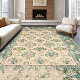 Beige Green Vintage Design Easy Clean Durable Feel(Beige)