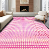 Charming Polka Dot Throw Carpets for Nursery Modern Decorate Rug(Pink)