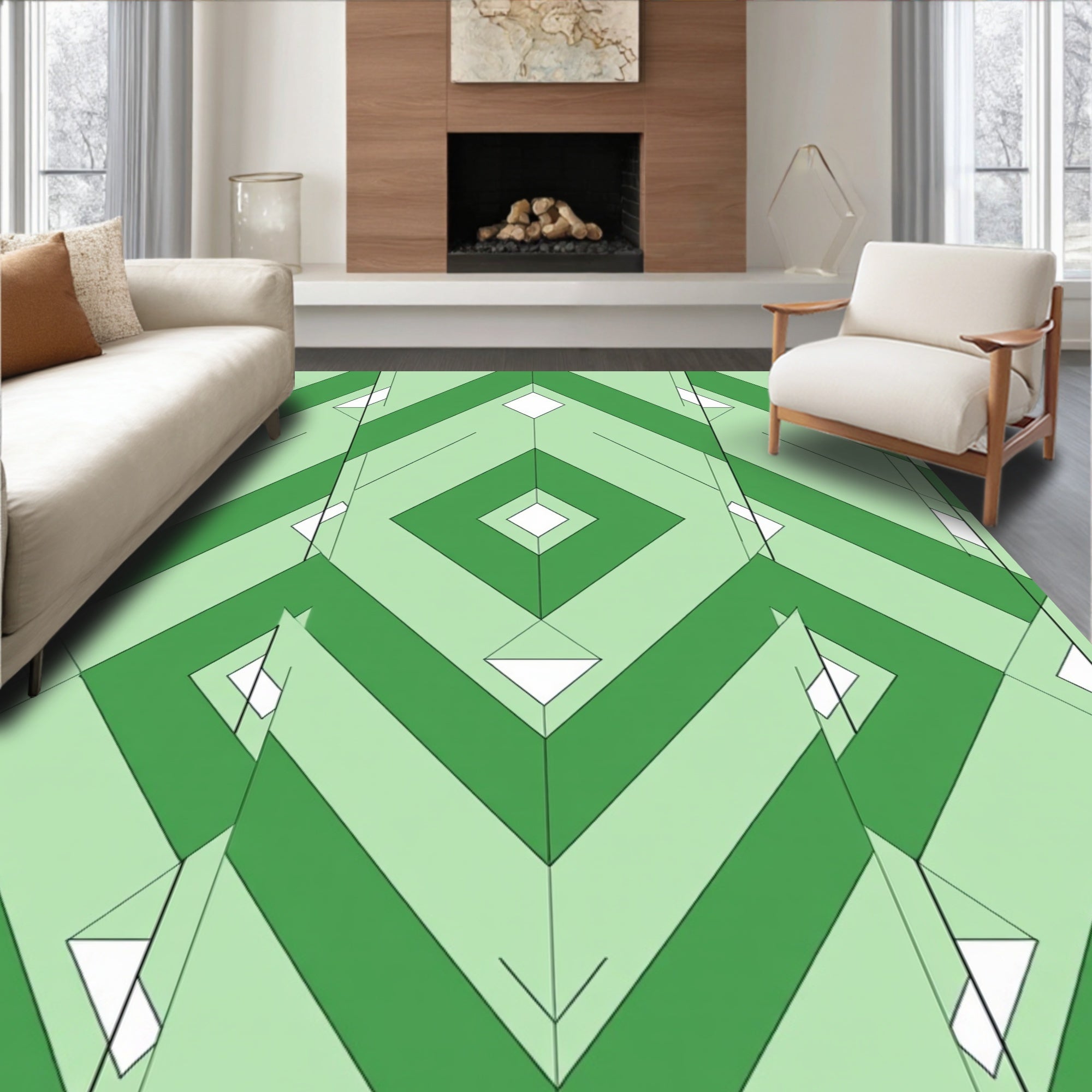 Minimalist Gradient With Overlapping (Green) - ODIKA