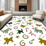 Cheerful Lighted Kitty Parade with Interlocking Christmas Icons(Green)