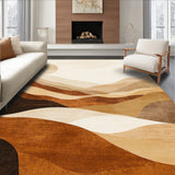 Desert Sandscape Area Brown & Beige Hallway Floor(Brown)