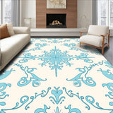 Heirloom Damask Artisan Ornate Traditional Authentic (Blue) - ODIKA