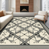 Deren Artisan Crafted Boho Chic Area with Geometric Diamond(Beige)