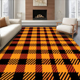 Checkered Buffalo Floor with Bold Contrast Design(Orange)