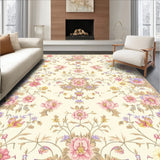 Elegant Vintage Floral Delightful Beige Tones(Beige)