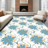Botanical Whimsy Featuring Flourishing Vinework and Abstract Florals (Blue) - ODIKA