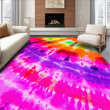 Ultra Soft Area Rug, Non Slip, Stain Resistant, Washable Area Rugs for Living Room, Bedroom, Fluffy Tie-Dyed Shag(Pink)