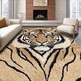 Ultra Soft Area Rug, Non Slip, Stain Resistant, Washable Area Rugs for Living Room, Bedroom, Faux Tiger Fur(Beige)