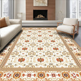 Charming Boho Area Featuring Tassels and Unique Geometric Design(White)