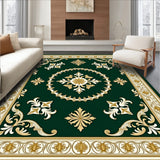 Heritage Damask Motif with Ornamental Arabesque Detailing(Green)