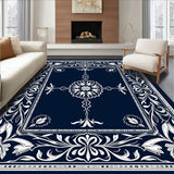 Elegant Botanical Tapestry Entrance(Blue)