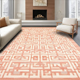 Chic Pastel Lattice Geometric Design(Orange)