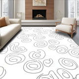 Luxurious Ivory Faux Sheepskin with Curled Pile Texture(Black)