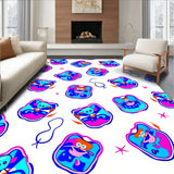 Quirky Holiday with Abstract Cat Motifs and Twinkling Lights(Pink)