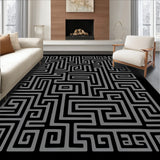 Shadow Maze Labyrinth Comfort Designer Floor (Black)