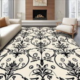Abstract Damask Scroll Hallway Pathway(Beige)