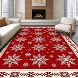 Festive Snowflake Holiday Entryway Decorative(Red)