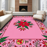 Seasonal Decorative Floor Covering with Poinsettia Floral Arrangements(Pink)