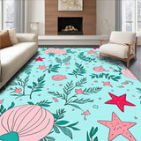 Festive Sea Shells and Evergreen Pine with Holiday Accents(Light Blue)