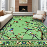 Green with Whimsical and Botanical Print(Green)