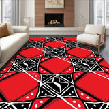 Rustic Holiday Plaid with Playful Dot and Stripe Embellishments(Red)