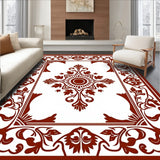 Autumn Harvest Medallion Tapestry with Intricate Botanical Motifs(Brown)