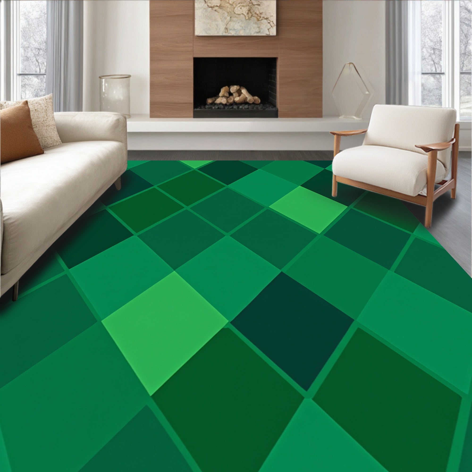 Modern Crystalline Jewel Toned Minimalist Highlight (Green) - ODIKA