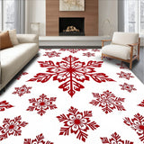 Festive Snowflake Wonderland Decorative Hallway Accent(Red)