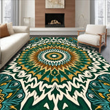 Boho Mosaic Medley with Interlocking Abstract Motifs(Green)