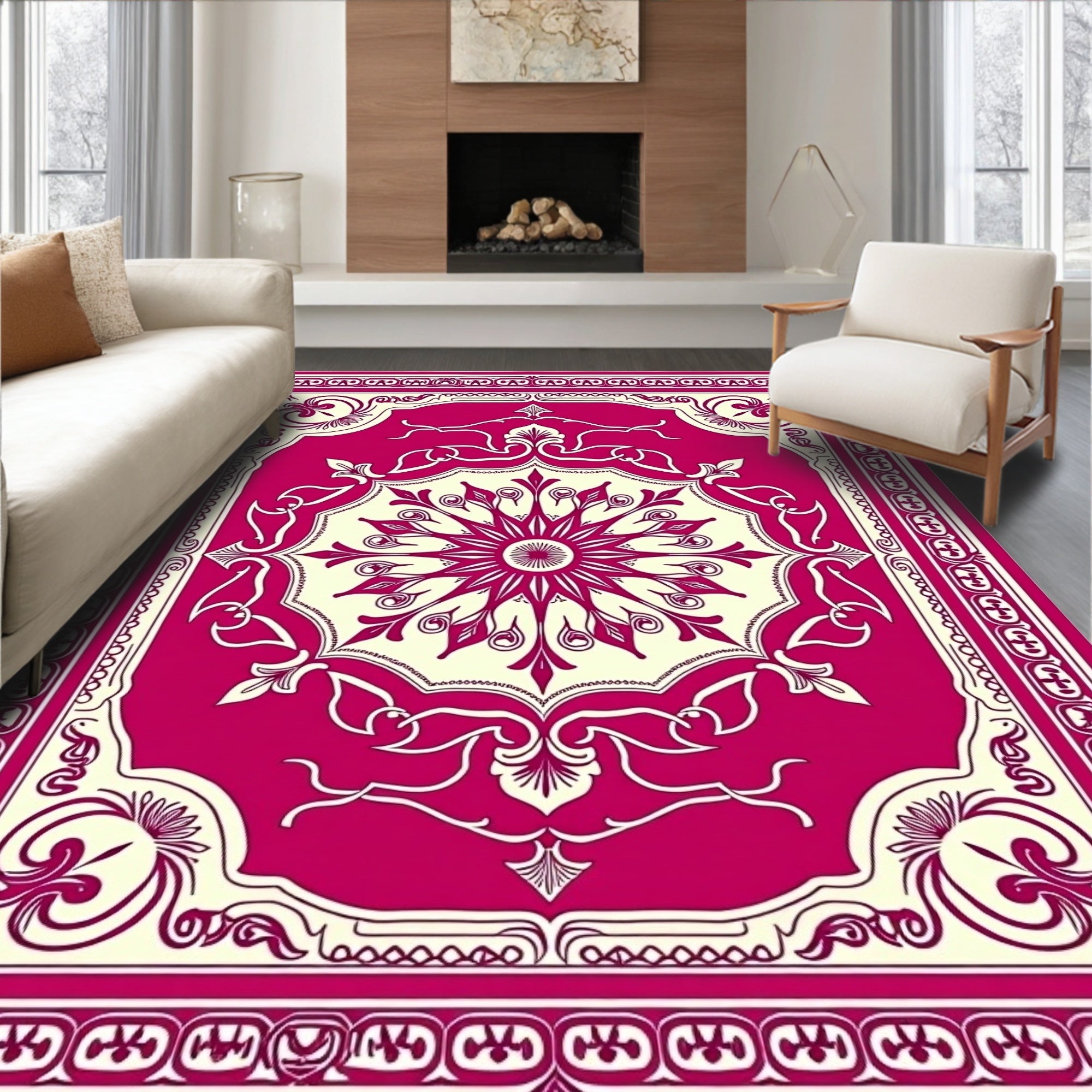 Exotic Paisley Interlaced Baroque Luxurious Craftsmanship (Magenta) - ODIKA