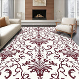 Heritage Damask Blossom Tapestry Artistry(Burgundy)