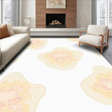 Cumulus Drift Silky Textured with Floating Cloud Motifs(Beige)